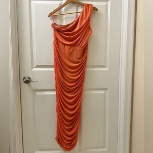 Ruched One Shoulder Dress